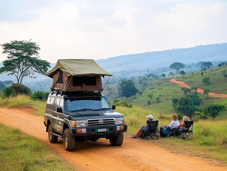 Landcruiser V8 with rooftop tent