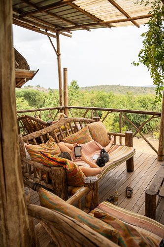 relaxing at Leopards Rest Camp