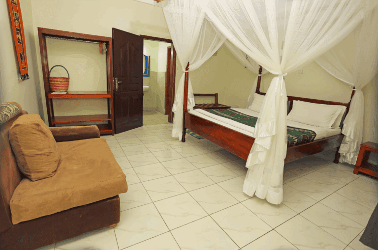 bedroom in Kibale Forest lodge