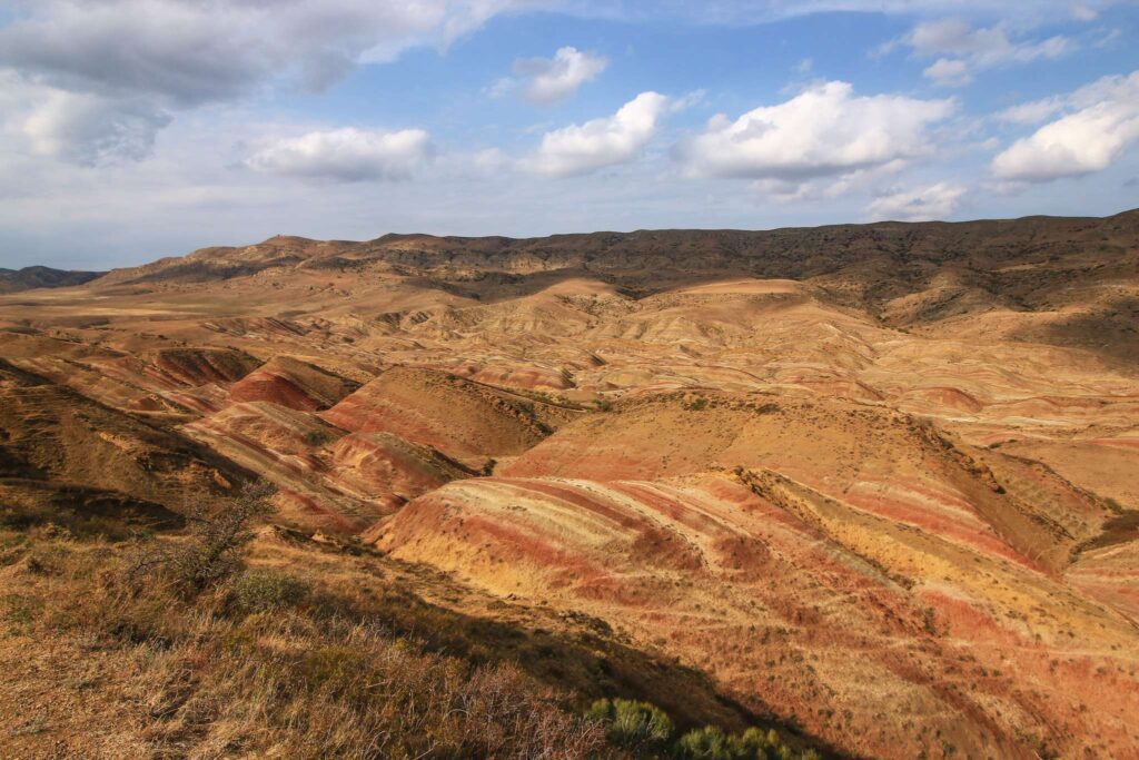 montagnes ocre en Géorgie