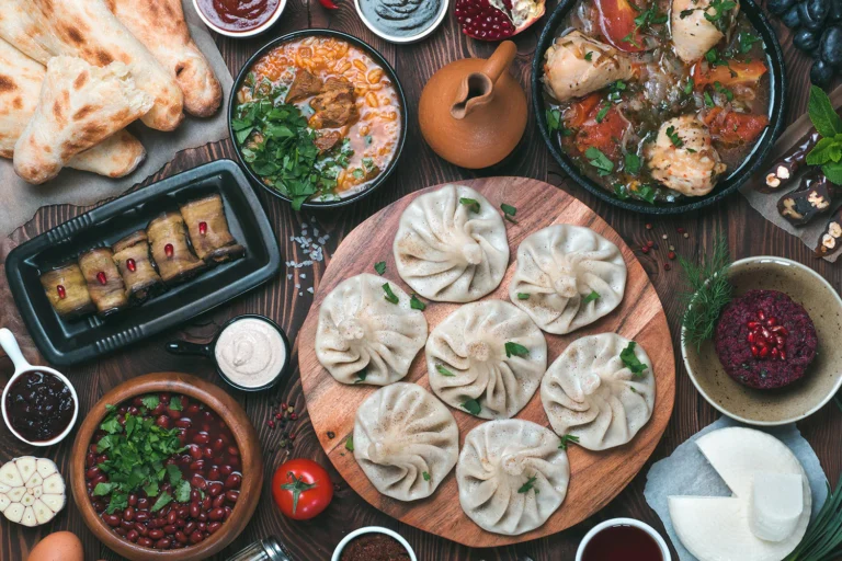 repas traditionnel géorgien