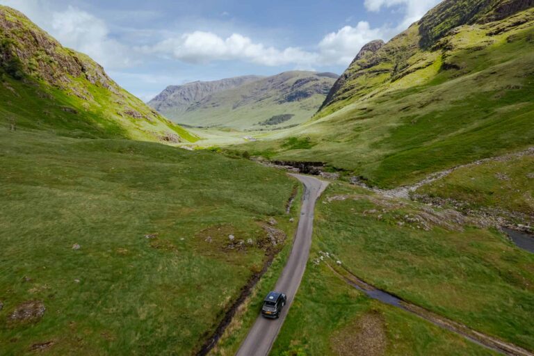Scotland National Park driving road trip SUV