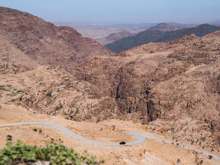 Road on the King Highway in Jordan