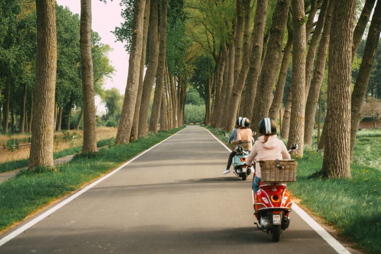 Vespa road in Brugge
