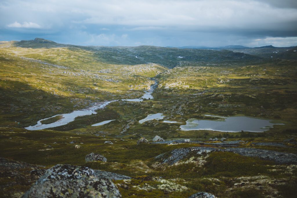 Een drone shot van The Norway Trail