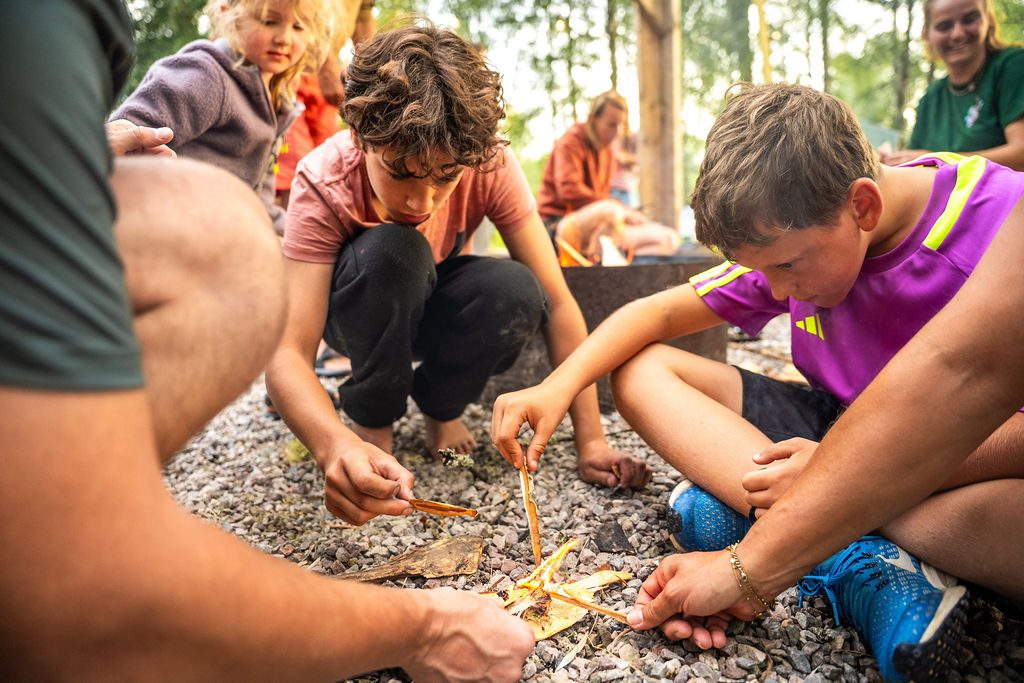 making a campfire
