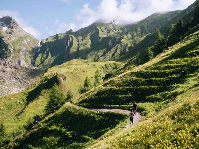 Green and mountainous landscape on the MTB Mont Blanc Round Tour
