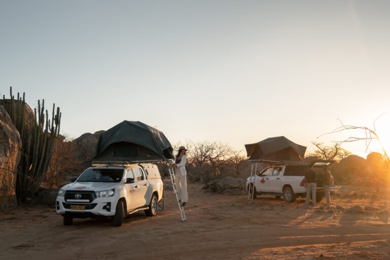 Camping mit Dachzelt in Namibia, Camping mit Dachzelt in Namibia