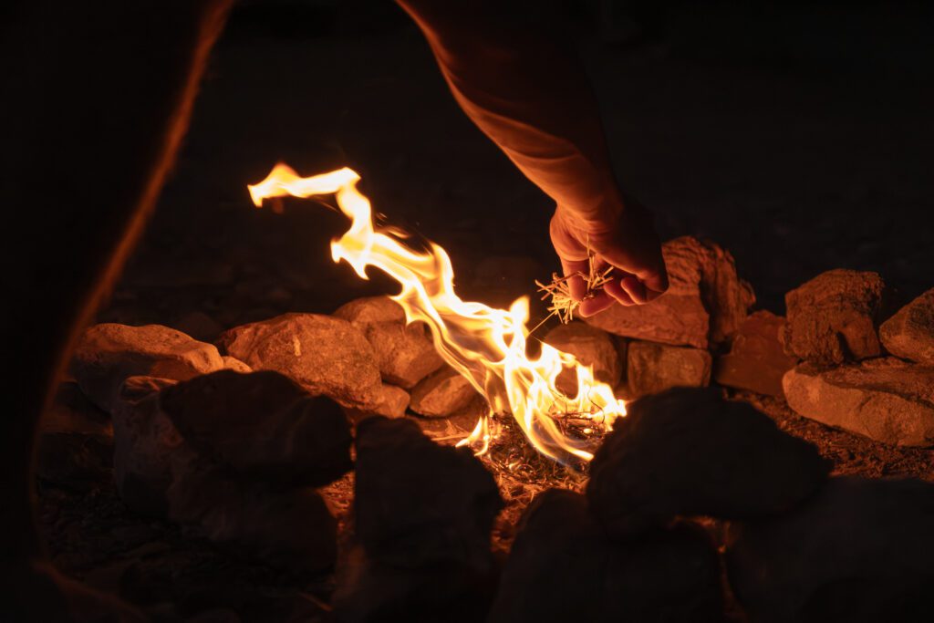 Campfire in Namibia