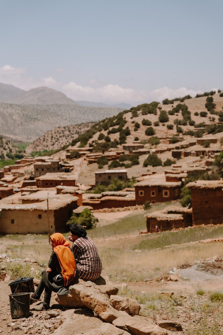 Village berbère au Maroc dans l'Atlas