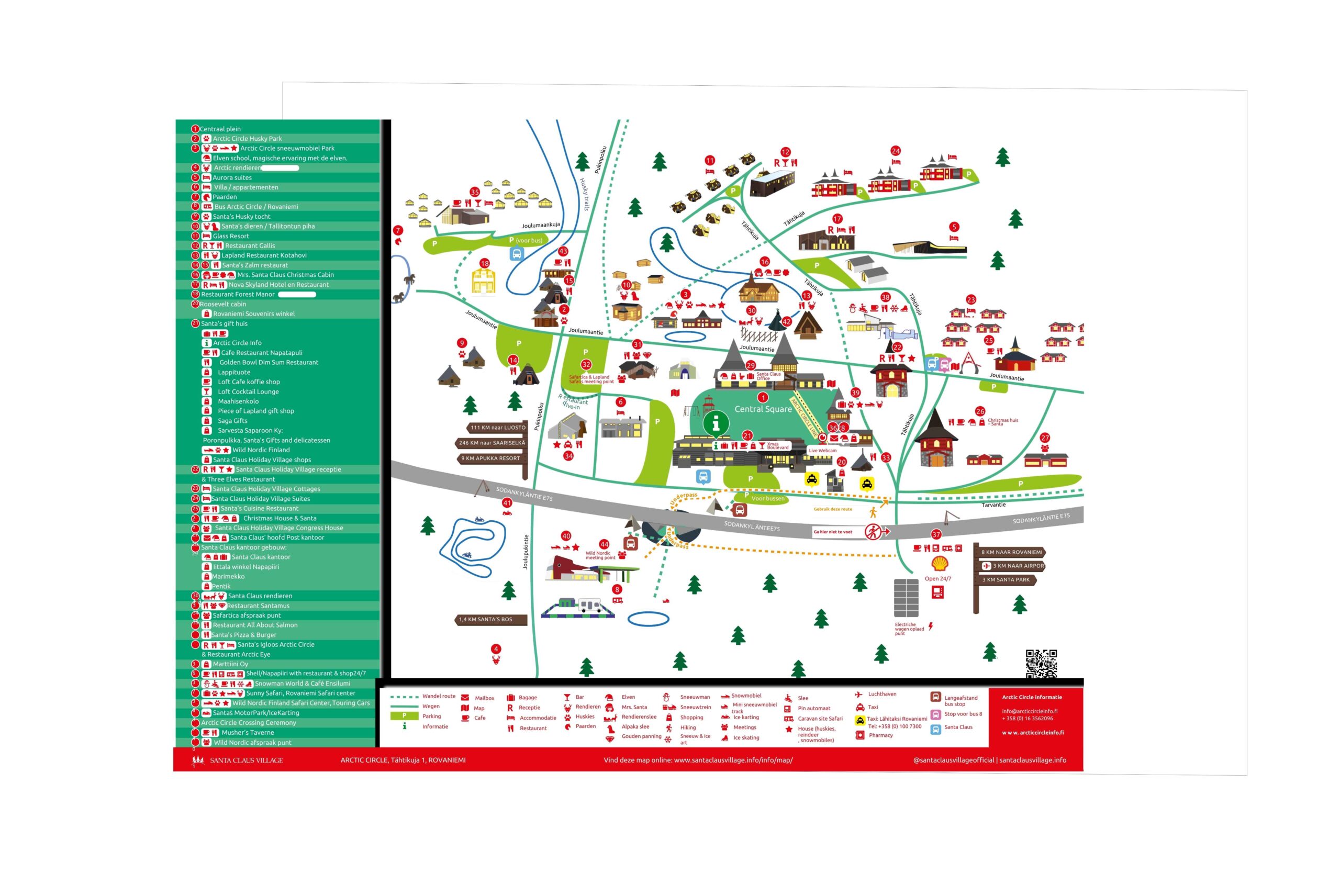 Carte du Village du Père Noël version NL