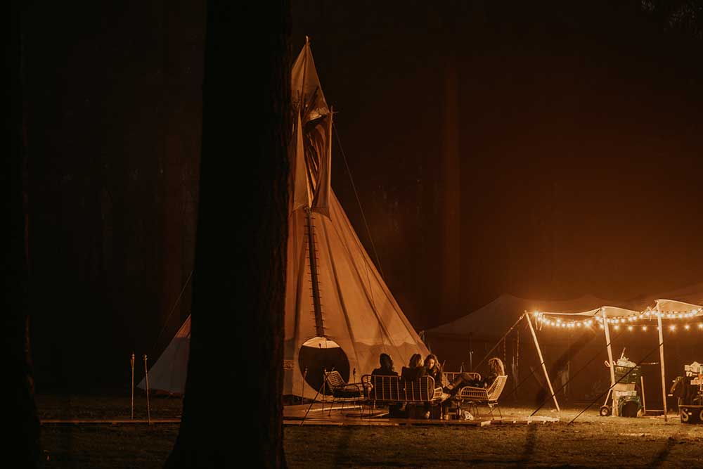 tipi nordic woods glamping