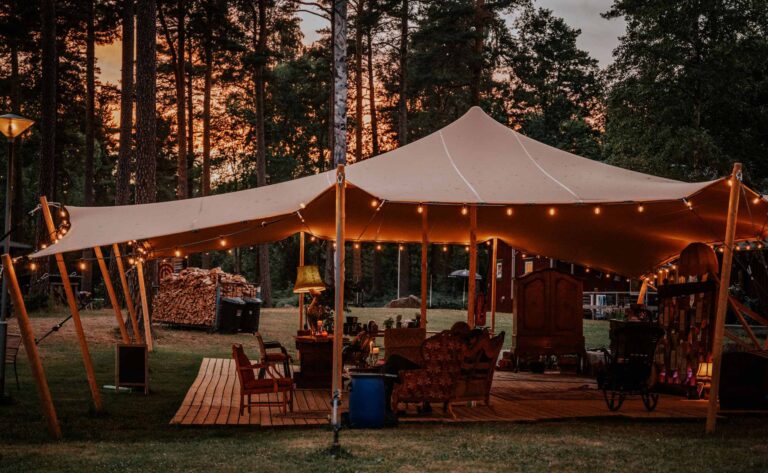 shared area nordic woods glamping
