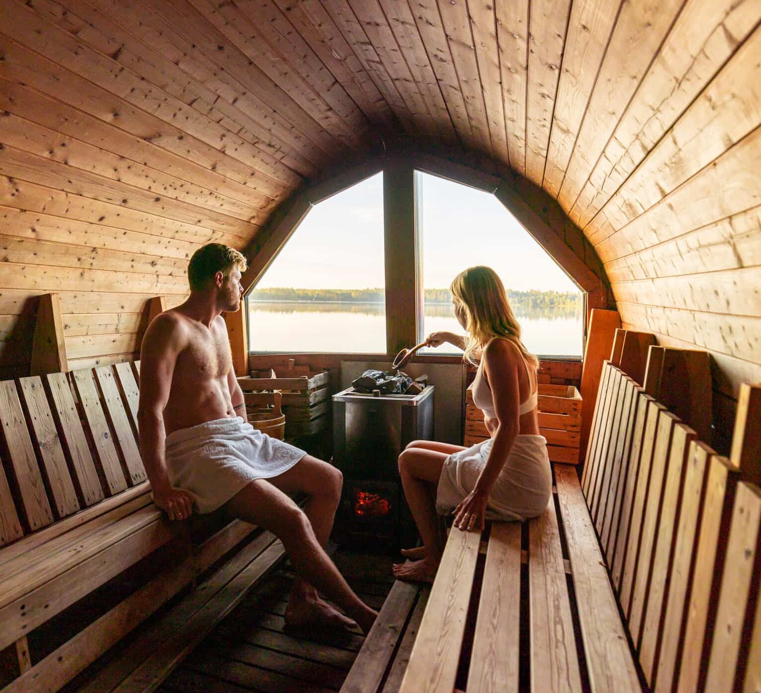 Sauna am See Nordic Woods Glamping