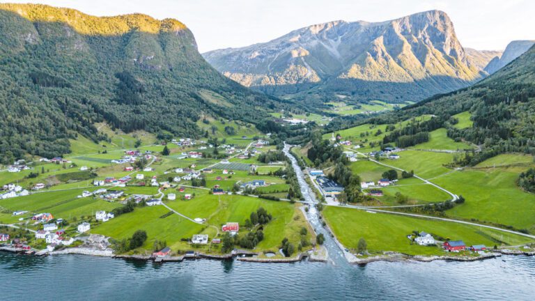 Aerial view from Fresvik, Norway - Kayaking - Norway fjord - hiking in Norway - kayaking - from Brussels airport