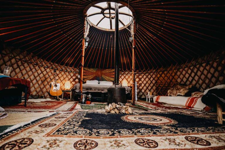 Binnenkant yurt