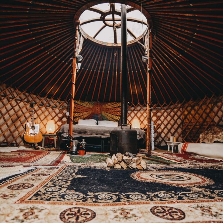 Binnenkant yurt