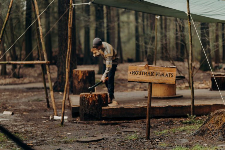 Houthakken op winterwoods