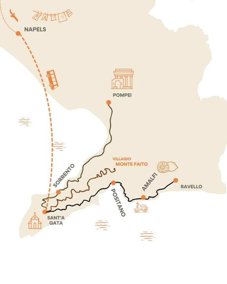 Groepsreis Italië - amalficoast - Vespatour Amalfi