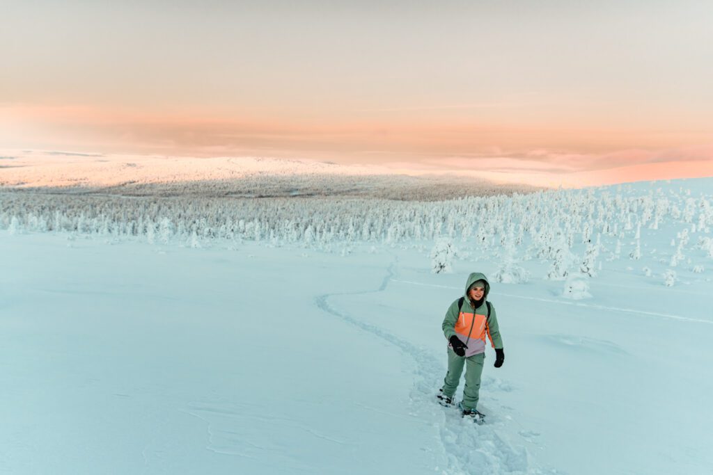 Randonnée en raquettes en Laponie